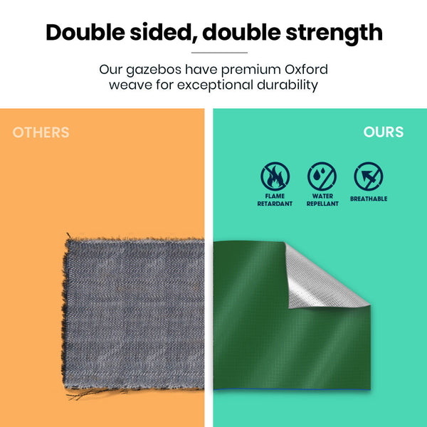 3.6X2.2M Ultra Compact Folding Gazebo Walls Carry Bag Portable Outdoor Popup Marquee For Camping Beach Green Gazebos & Pergolas