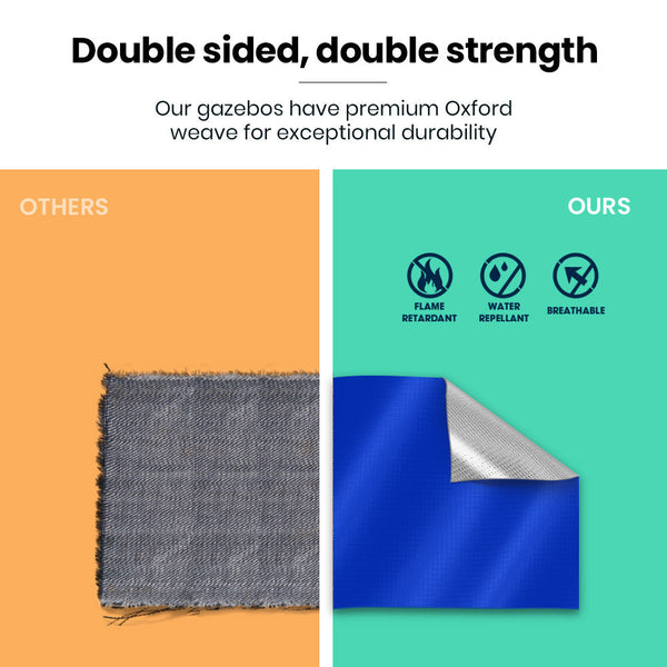 3X3m Ultra Compact Folding Gazebo Carry Bag Portable Outdoor Popup Marquee For Camping Beach Navy Blue Gazebos & Pergolas