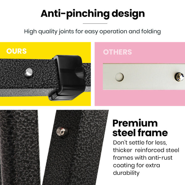 3X3m Ultra Compact Folding Gazebo Carry Bag Portable Outdoor Popup Marquee For Camping Beach Black Gazebos & Pergolas