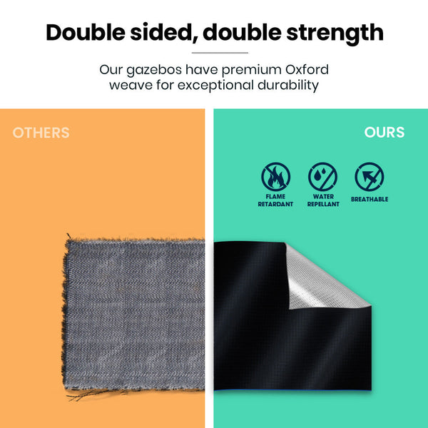 3X3m Ultra Compact Folding Gazebo Carry Bag Portable Outdoor Popup Marquee For Camping Beach Black Gazebos & Pergolas