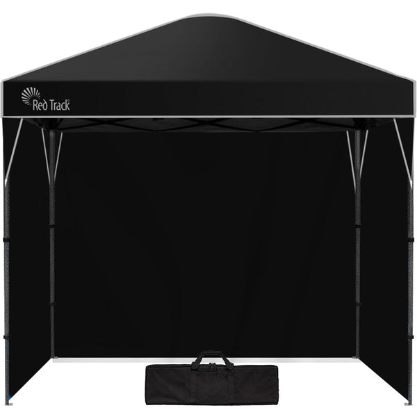 3X3m Ultra Compact Folding Gazebo Walls Carry Bag Portable Outdoor Popup Marquee Camping Beach Black Gazebos & Pergolas