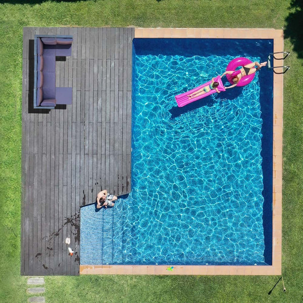 Rattan 6 Seater Modular Outdoor Lounge Setting With Ottoman Grey Patio Furniture Sets