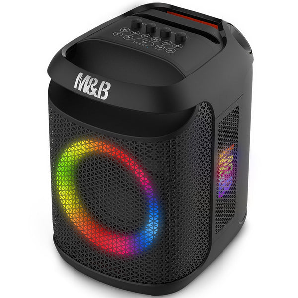 M&B Splash Proof 80W Bluetooth Party Ipx4 Tws Pairing Multi Input Lithium Battery Rgb Usb Charging Audio Docks & Mini Speakers