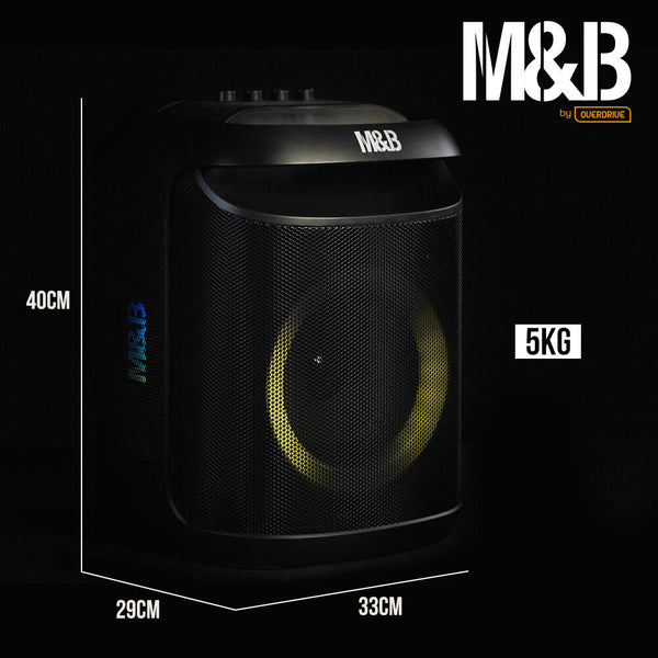 M&B Splash Proof 80W Bluetooth Party Ipx4 Tws Pairing Multi Input Lithium Battery Rgb Usb Charging Audio Docks & Mini Speakers