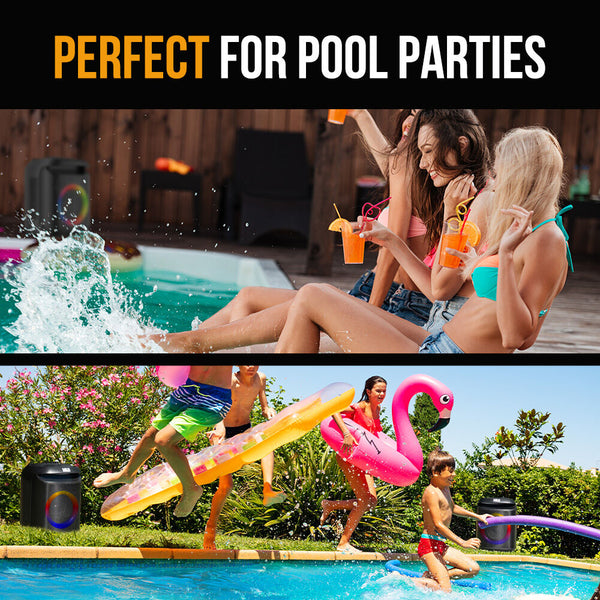 M&B Splash Proof 80W Bluetooth Party Ipx4 Tws Pairing Multi Input Lithium Battery Rgb Usb Charging Audio Docks & Mini Speakers