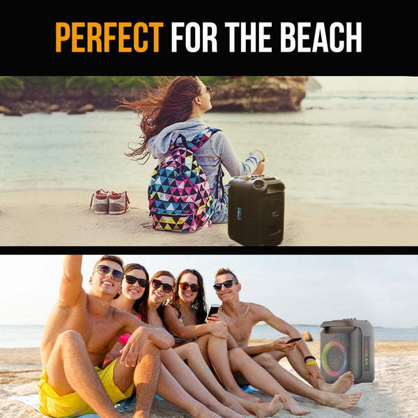 M&B Splash Proof 80W Bluetooth Party Ipx4 Tws Pairing Multi Input Lithium Battery Rgb Usb Charging Audio Docks & Mini Speakers