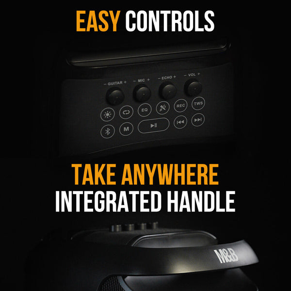 M&B Splash Proof 80W Bluetooth Party Ipx4 Tws Pairing Multi Input Lithium Battery Rgb Usb Charging Audio Docks & Mini Speakers