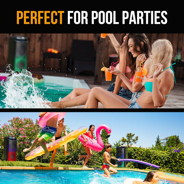 M&B Splash Proof 120W Bluetooth Party With Karaoke Microphone Ipx4 Tws Pairing Multi Input Lithium Battery Rgb Usb Charging Audio Docks & Mini Speaker