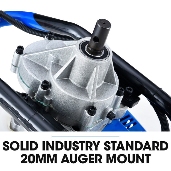 Powerblade Pd750 52Cc 2 Stroke Petrol Post Hole Digger 200Mm Auger W/ 600Mm Extension Shaft Post Hole Diggers & Augers