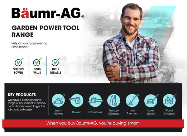Baumr Ag 20V Cordless Line Trimmer Whipper Snipper Electric Garden Tool 2.0Ah Lithium Battery Charger String Trimmers
