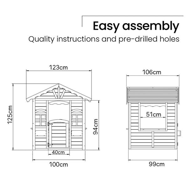 Cubby House Outdoor Wooden Diy Timber Cottage Style Playhouse For Children Cubby Houses