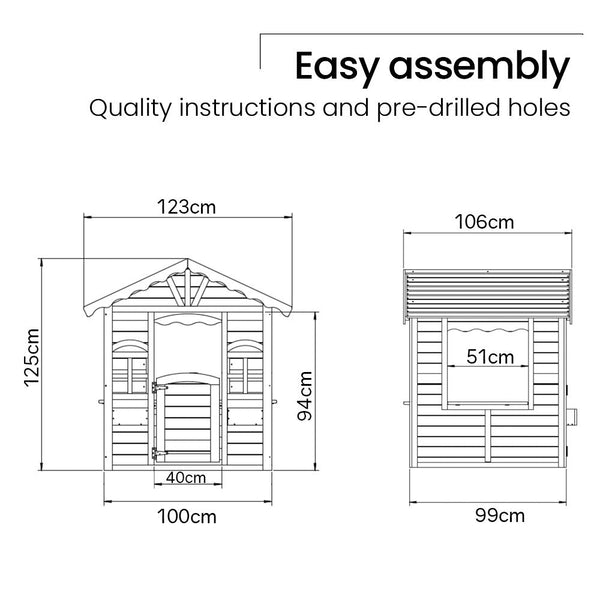 Cubby House Outdoor Diy Timber Cottage Style Playhouse For Children Cubby Houses