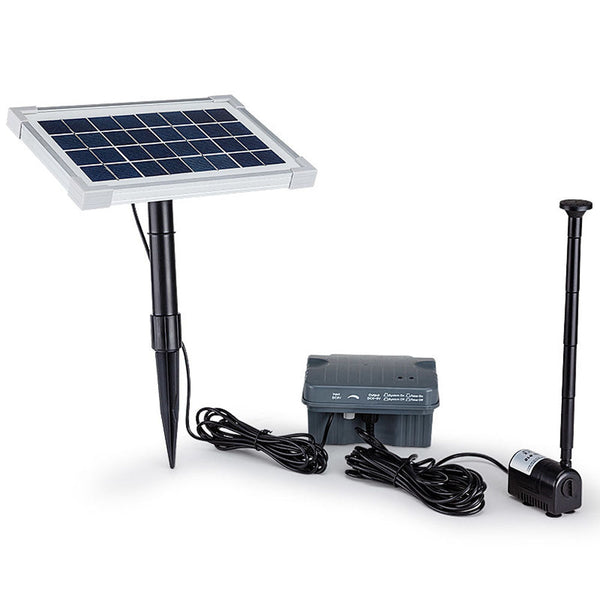 25W Solar Powered Fountain Submersible Water Pump With Battery Pond Kit Garden Ponds & Fountain Pumps