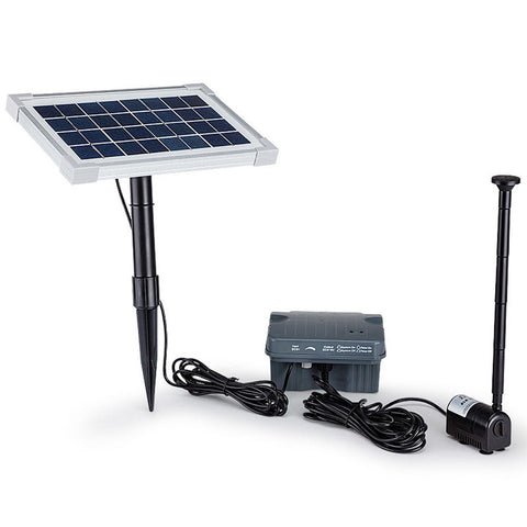 25W Solar Powered Fountain Submersible Water Pump With Battery Pond Kit Garden Ponds & Fountain Pumps