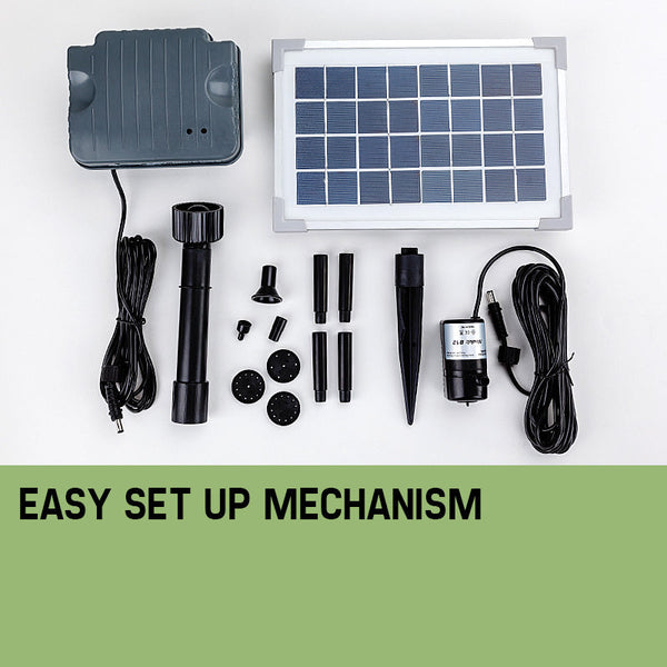 25W Solar Powered Fountain Submersible Water Pump With Battery Pond Kit Garden Ponds & Fountain Pumps
