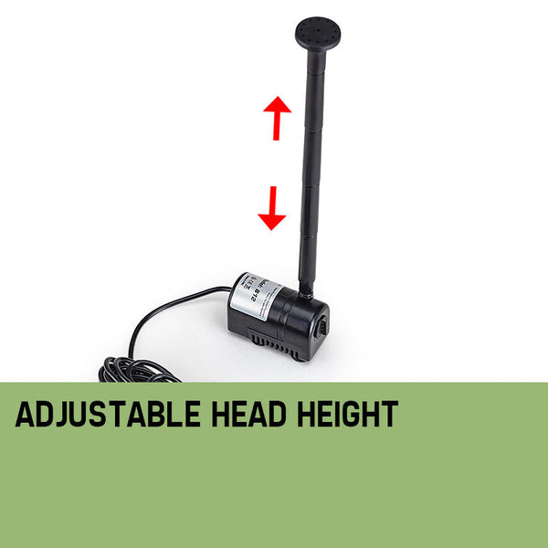 25W Solar Powered Fountain Submersible Water Pump With Battery Pond Kit Garden Ponds & Fountain Pumps