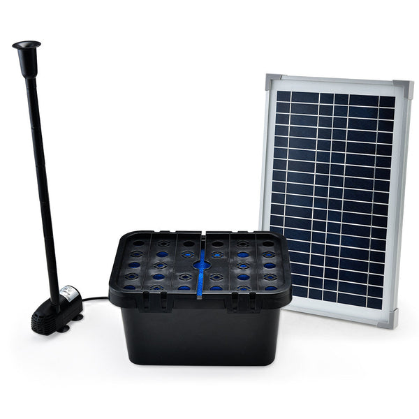 Protege 20W Solar Fountain Pump Garden Water Pool Pond Kit With Eco Filter Box Outdoor Fountains