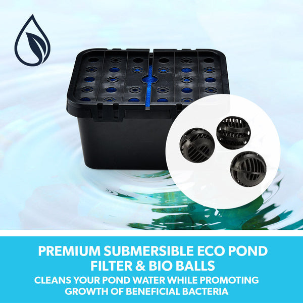 Protege 20W Solar Fountain Pump Garden Water Pool Pond Kit With Eco Filter Box Outdoor Fountains