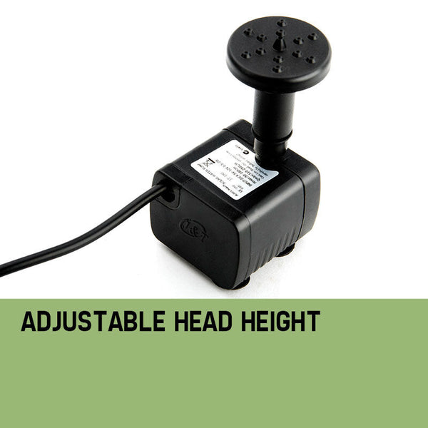 5W Solar Powered Fountain Submersible Water Pump Panel Kit Garden Pond Ponds & Fountain Pumps