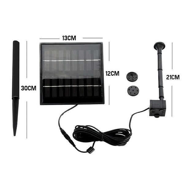 5W Solar Powered Fountain Submersible Water Pump Panel Kit Garden Pond Ponds & Fountain Pumps