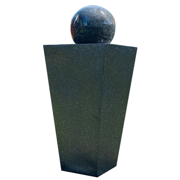 Protege Contemporary Solar Powered Water Feature Fountain With Led Lights Dark Grey Outdoor Fountains