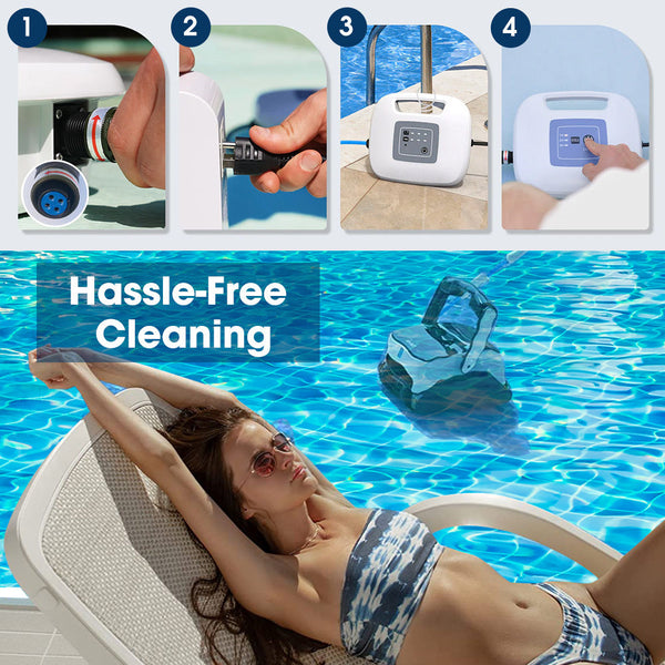 Grampus 800 Robotic Pool Cleaner Automatic Vacuum With Quick Wall Climbing Capability Pool Cleaners & Vacuums