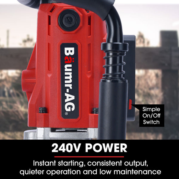 Baumr Ag Hp360e 2200W Electric Post Driver With Piling Socket Sleeves Post Drivers