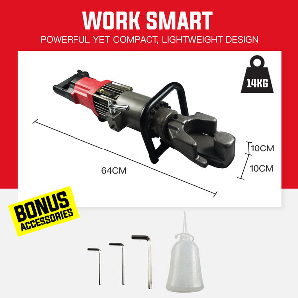 Heavy Duty Hydraulic Electric Rebar Bender 850W 16Mm Portable Machine Drain Cleaning Tools