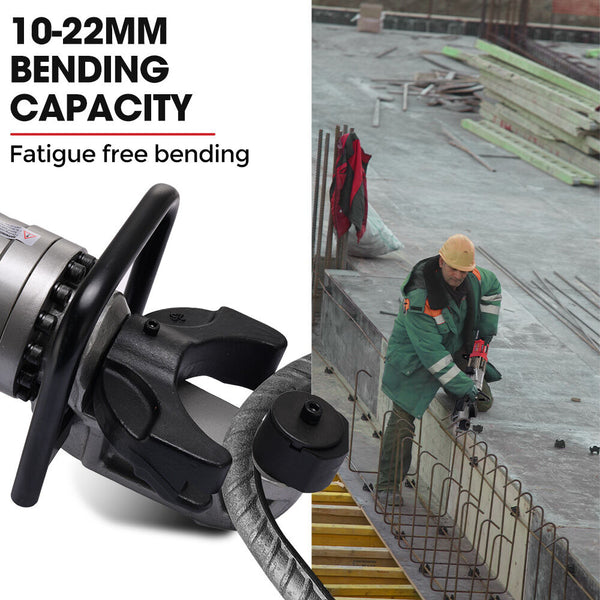 Baumr Ag 10 22Mm 1200W Heavy Duty Electric Hydraulic Rebar Bender Carry Case Drain Cleaning Tools