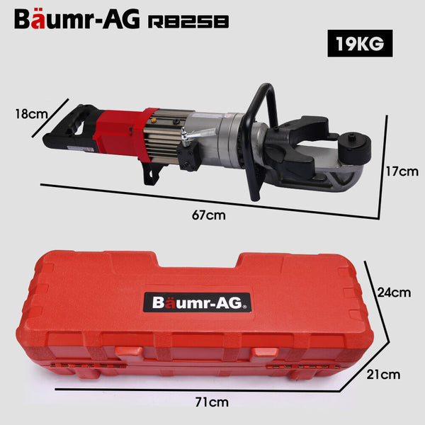 Baumr Ag 16 25Mm 1200W Heavy Duty Electric Hydraulic Rebar Bender Carry Case Drain Cleaning Tools