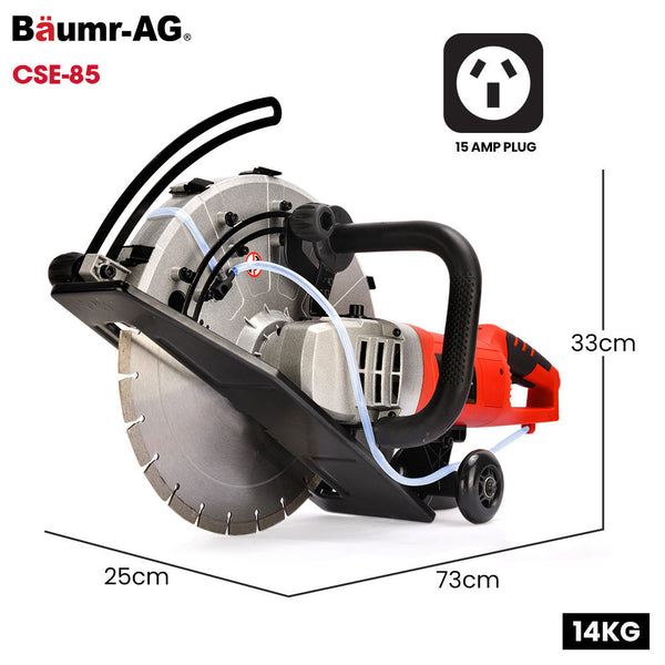 Baumr Ag 3500W 350Mm/14" Electric Concrete Demolition Cut Off Saw Wet And Dry Cutting Diamond Blade Vacuum Port 15A Plug Other Tools