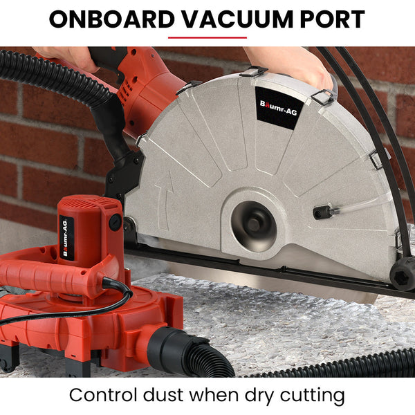 Baumr Ag 3500W 350Mm/14" Electric Concrete Demolition Cut Off Saw Wet And Dry Cutting Diamond Blade Vacuum Port 15A Plug Other Tools