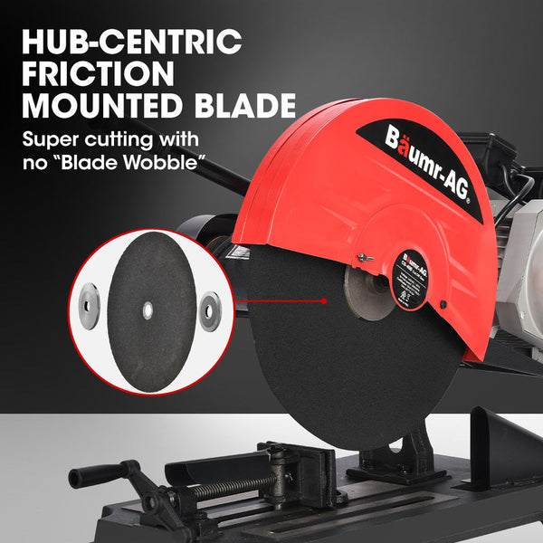 Baumr Ag 2400W 400Mm 16" Metal Cut Off Cold Saw Commercial Grade Brushless Motor Soft Start 45 Degree Mitre Chop Concrete Saws