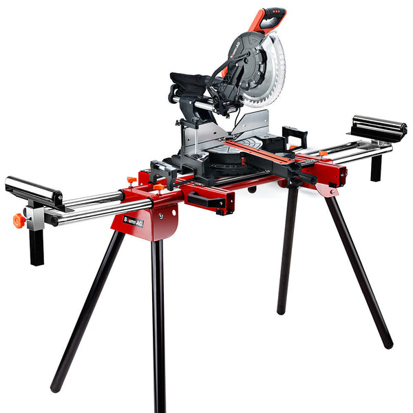Baumr Ag 305Mm Dual Bevel Sliding Compound Mitre Drop Saw And Adjustable Stand Combo Saws
