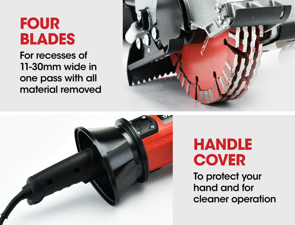 Baumr Ag Wall Chaser Machine Concrete Chasing Tool Electric Saw Brick Grinder Saws