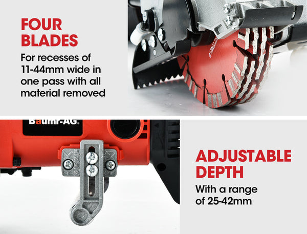 Baumr Ag Wall Chaser Machine Concrete Chasing Tool Electric Brick Grinder Saw Saws