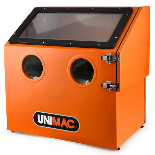 110L Benchtop Sandblasting Cabinet With Gun Set Hose Led Light Sanders