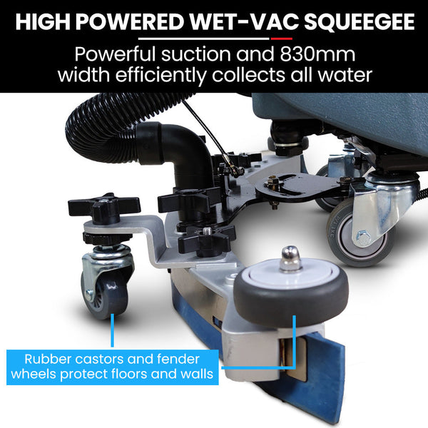 Auch Fsh18 Floor Scrubber & Dryer 490Mm Battery Powered Walk Behind Multi Purpose Commercial Grade Machine Mops Brooms & Scrubbers