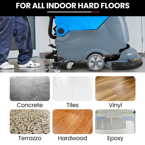 Auch Fsh18 Floor Scrubber & Dryer 490Mm Battery Powered Walk Behind Multi Purpose Commercial Grade Machine Mops Brooms & Scrubbers