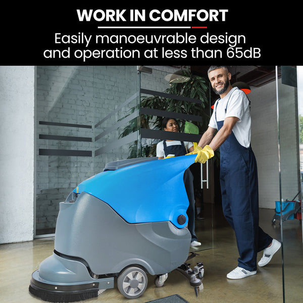 Auch Fsh18 Floor Scrubber & Dryer 490Mm Battery Powered Walk Behind Multi Purpose Commercial Grade Machine Mops Brooms & Scrubbers