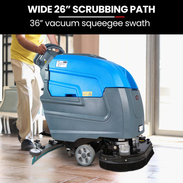 Auch Fsp26 Self Propelled Floor Scrubber & Dryer 720Mm Battery Powered Walk Behind Multi Purpose Commercial Grade Machine Mops Brooms & Scrubbers