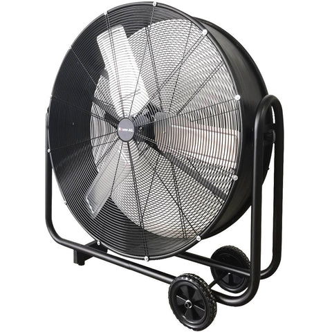 Baumr Ag 36" 914Mm Industrial Mobile Floor Drum Fan 290W Brushless Motor Tilting Large Commercial Heavy Duty Frame Eess Certified Exhaust Fans & Venti