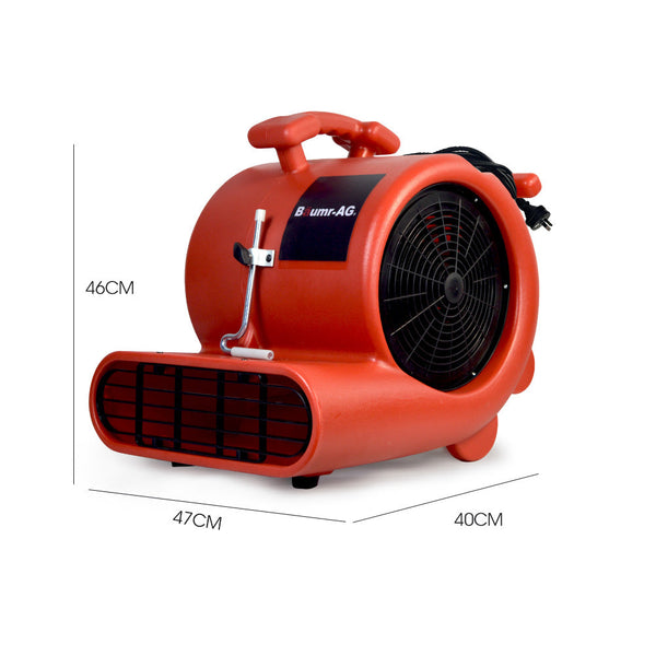Baumr Ag 3 Speed Carpet Dryer Air Mover Blower Fan 1300Cfm Sealed Copper Motor Poly Housing Blowers Air Movers & Dryers