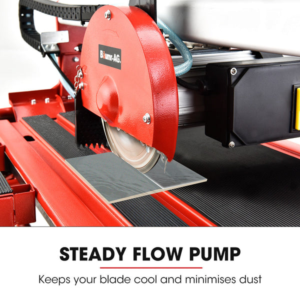Baumr Ag 800W Electric Tile Saw Cutter With 200Mm (8") Blade 720Mm Cutting Length Side Extension Table Table Saws