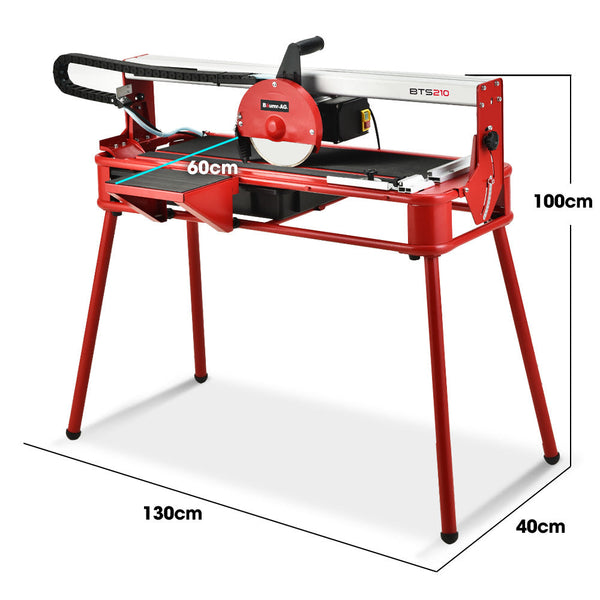 Baumr Ag 800W Electric Tile Saw Cutter With 200Mm (8") Blade 720Mm Cutting Length Side Extension Table Table Saws