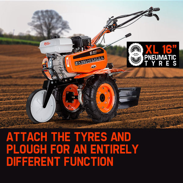 Plantcraft 7.0Hp Cultivator Tiller Plough Self Propelled Rotary Rototiller Hoes & Cultivators