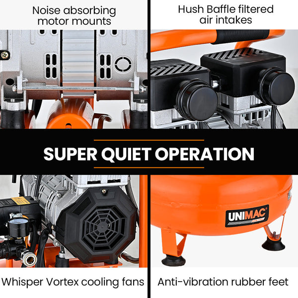 15L Pancake Air Compressor 116Psi Portable Silent Oil Free Electric For Airtools Tyre Inflation Air Compressors