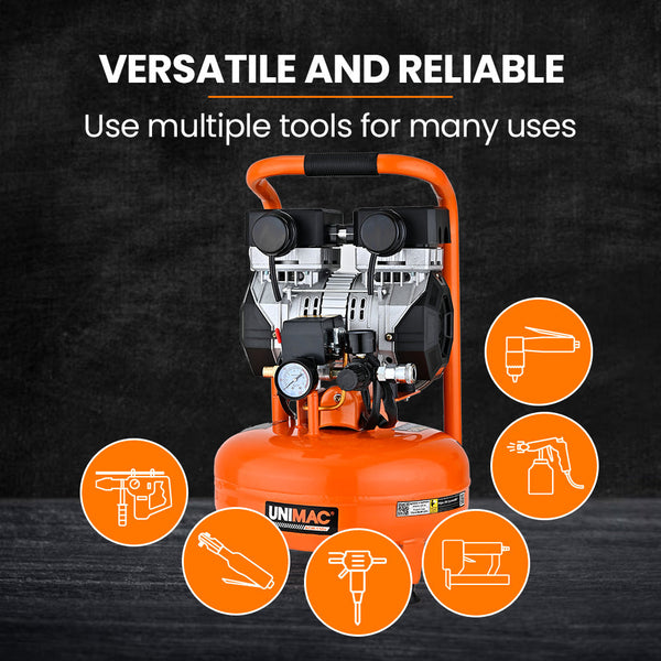 15L Pancake Air Compressor 116Psi Portable Silent Oil Free Electric For Airtools Tyre Inflation Air Compressors