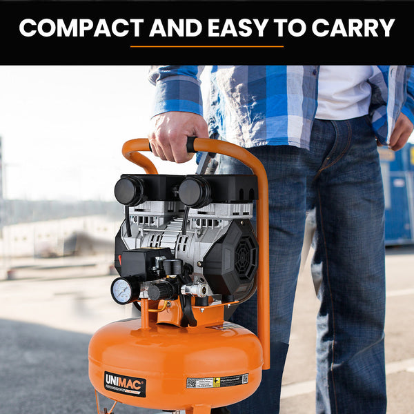 15L Pancake Air Compressor 116Psi Portable Silent Oil Free Electric For Airtools Tyre Inflation Air Compressors