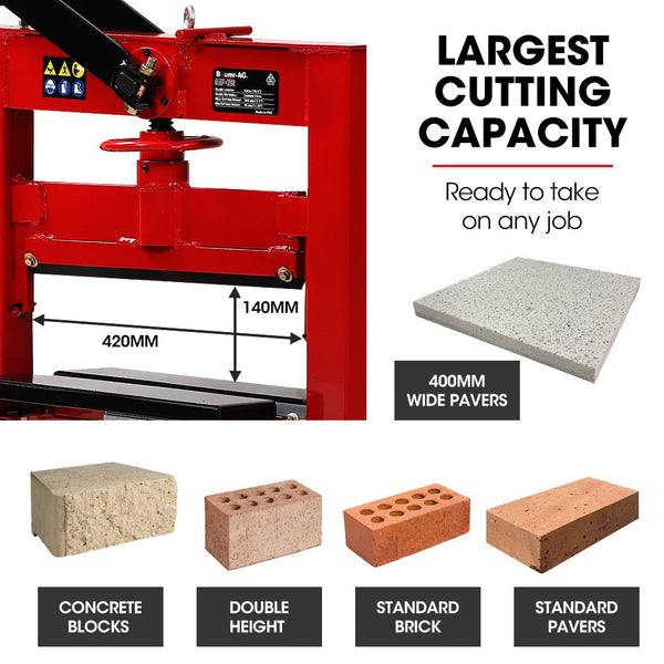 Baumr Ag Manual Block Splitter 420Mm Cutting Length Cutter For Paver Brick Stone Log Splitters